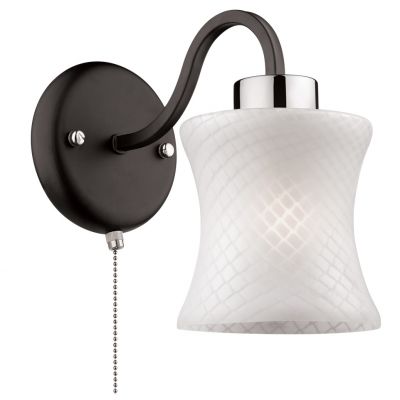Светильник Odeon light 2439/1W Светильник Odeon light 2439/1WСовременные<br>Стиль модерн в освещении – прекрасный подарок для истинных ценителей лаконичной эстетики! Предлагаем Вам оценить изысканное настенное бра Odeon light 2439/1W, исполненное итальянскими мастерами в соответствующем формате. Основание конструкции благородного оттенка «венге» представлено в плавном «поклоне» изделия желанному пространству. Элегантный плафон бра Odeon light 2439/1W исполнен в мягко изогнутой форме и украшен аккуратным ромбовидным узором по всей поверхности белоснежного стекла. Выключатель светильника сделан в стиле гранулированной нити, что придаёт итальянскому изделию утончённость и изящную грациозность. Бра Odeon light 2439/1W – актуальный презент для любимых!<br><br>S освещ. до, м2: 4<br>Крепление: настенное<br>Тип лампы: накаливания / энергосбережения / LED-светодиодная<br>Тип цоколя: E27<br>Цвет арматуры: черный<br>Количество ламп: 1<br>Ширина, мм: 200<br>Высота, мм: 300<br>Оттенок (цвет): белый<br>MAX мощность ламп, Вт: 60