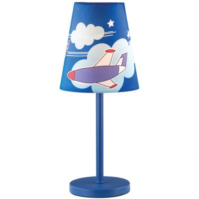 Настольная лампа Odeon light 2440/1T Настольная лампа Odeon light 2440/1TДля детской<br>Настольная лампа – это не просто источник дополнительного освещения, но и оригинальный элемент декора. Его можно установить в спальне, гостиной, кабинете и других комнатах. Интернет-магазин «Светодом» предлагает настольные лампы разных стилей по доступным ценам. Благодаря большому ассортименту Вы обязательно найдете в нашем каталоге именно ту модель, которую искали. Настольная лампа Odeon light 2440/1T – прекрасный вариант для завершения интерьера. Ее можно включить одновременно с люстрой для более яркого освещения или без нее для создания уютной атмосферы, настраивающей на отдых. Купить настольную лампу Odeon light 2440/1T Вы можете с помощью виртуальной «Корзины» или по контактным номерам, указанным на сайте.<br><br>S освещ. до, м2: 4<br>Тип лампы: накал-я - энергосбер-я<br>Тип цоколя: E27<br>Количество ламп: 1<br>MAX мощность ламп, Вт: 60<br>Диаметр, мм мм: 170<br>Высота, мм: 400<br>Оттенок (цвет): белый<br>Цвет арматуры: синий