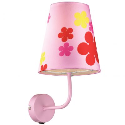 Светильник Odeon light 2441/1W Светильник Odeon light 2441/1WДля детской<br><br><br>S освещ. до, м2: 4<br>Крепление: настенное<br>Тип лампы: накаливания / энергосбережения / LED-светодиодная<br>Тип цоколя: E27<br>Цвет арматуры: розовый<br>Количество ламп: 1<br>Ширина, мм: 170<br>Расстояние от стены, мм: 210<br>Высота, мм: 310<br>Оттенок (цвет): белый<br>MAX мощность ламп, Вт: 60