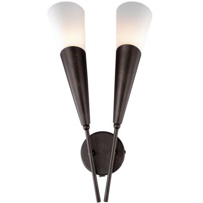 Светильник бра факел Odeon light 2464/2W Светильник бра факел Odeon light 2464/2WРустика<br><br><br>S освещ. до, м2: 5<br>Крепление: настенное<br>Тип лампы: накаливания / энергосбережения / LED-светодиодная<br>Тип цоколя: E14<br>Цвет арматуры: коричневый<br>Количество ламп: 2<br>Диаметр, мм мм: 240<br>Высота, мм: 430<br>Оттенок (цвет): белый<br>MAX мощность ламп, Вт: 40