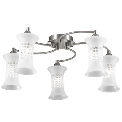 Люстра потолочная Odeon light 2516/5C Люстра потолочная Odeon light 2516/5CПотолочные<br>Потолочная люстра Odeon light 2516/5C восхищает своей модерновой стилистикой каждого изгиба, когда отдельные детали сосредотачивают в себе уникальные комбинации переходов. Вся конструкция итальянского творения отливает благородным серебристым мерцанием, наполняя изделие лаконичным блеском. Белоснежные плафоны люстры Odeon light 2516/5C исполнены в необычной манере: их центральная часть украшена резным декором по стеклу, который позволяет наблюдать за насыщенным излучением ламп. Перед Вами действительно уникальный шедевр дизайнерского искусства! Помните, что, выбирая модерн в освещении, Вы делаете ставку на стиль и оригинальный подход к лаконичности – и это Odeon light 2516/5C!<br><br>Установка на натяжной потолок: Ограничено<br>S освещ. до, м2: 13<br>Крепление: Планка<br>Тип лампы: галогенная / LED-светодиодная<br>Тип цоколя: G9<br>Количество ламп: 5<br>MAX мощность ламп, Вт: 40<br>Диаметр, мм мм: 506<br>Высота, мм: 180<br>Оттенок (цвет): белый<br>Цвет арматуры: серый