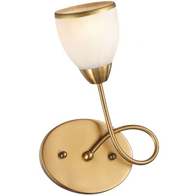 Светильник Odeon light 2561/1W Светильник Odeon light 2561/1WСовременные<br><br><br>S освещ. до, м2: 4<br>Крепление: настенное<br>Тип лампы: накаливания / энергосбережения / LED-светодиодная<br>Тип цоколя: E14<br>Количество ламп: 1<br>Ширина, мм: 190<br>MAX мощность ламп, Вт: 60<br>Высота, мм: 290<br>Оттенок (цвет): белый<br>Цвет арматуры: бронзовый
