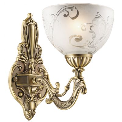 Светильник Odeon light 2563/1W Светильник Odeon light 2563/1WКлассика<br>Изысканно рассеиваемый источник уютного света – это бра Odeon Light. Его изгибы бронзового сияния и красивые узоры на плафоне белоснежного цвета – украшение любого уголка интерьера.<br><br>S освещ. до, м2: 4<br>Крепление: настенное<br>Тип товара: Светильник настенный бра<br>Тип лампы: накаливания / энергосбережения / LED-светодиодная<br>Тип цоколя: E27<br>Количество ламп: 1<br>Ширина, мм: 150<br>MAX мощность ламп, Вт: 60<br>Расстояние от стены, мм: 250<br>Высота, мм: 250<br>Оттенок (цвет): белый<br>Цвет арматуры: бронзовый
