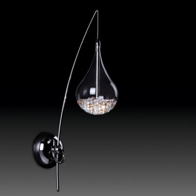 Светильник Odeon light 2568/1W Светильник Odeon light 2568/1WХай-тек<br><br><br>S освещ. до, м2: 2<br>Крепление: настенное<br>Тип лампы: галогенная / LED-светодиодная<br>Тип цоколя: G4<br>Количество ламп: 1<br>Ширина, мм: 120<br>MAX мощность ламп, Вт: 35<br>Расстояние от стены, мм: 240<br>Высота, мм: 500<br>Оттенок (цвет): белый<br>Цвет арматуры: серебристый
