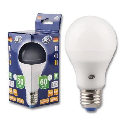 Лампа светодиодная REV 32265 8 LED A60 Е27 7W 600Лм, 4000K, холодный свет Лампа светодиодная REV 32265 8 LED A60 Е27 7W 600Лм, 4000K, холодный светСтандартный вид<br>В интернет-магазине «Светодом» можно купить не только люстры и светильники, но и лампочки. В нашем каталоге представлены светодиодные, галогенные, энергосберегающие модели и лампы накаливания. В ассортименте имеются изделия разной мощности, поэтому у нас Вы сможете приобрести все необходимое для освещения. Лампа REV 32265 8 LED A60 Е27 7W 600Лм, 4000K, холодный свет обеспечит отличное качество освещения. При покупке ознакомьтесь с параметрами в разделе «Характеристики», чтобы не ошибиться в выборе. Там же указано, для каких осветительных приборов Вы можете использовать лампу REV 32265 8 LED A60 Е27 7W 600Лм, 4000K, холодный светREV 32265 8 LED A60 Е27 7W 600Лм, 4000K, холодный свет. Для оформления покупки воспользуйтесь «Корзиной». При наличии вопросов Вы можете позвонить нашим менеджерам по одному из контактных номеров. Мы доставляем заказы в Москву, Екатеринбург и другие города России.<br><br>Цветовая t, К: CW - холодный белый 4000 К<br>Тип лампы: LED - светодиодная<br>Тип цоколя: E27<br>MAX мощность ламп, Вт: 7