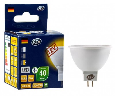 Лампа светодиодная REV 32371 6 LED MR16 GU5.3 5W 420Лм, 3000K, теплый свет, 12V Лампа светодиодная REV 32371 6 LED MR16 GU5.3 5W 420Лм, 3000K, теплый свет, 12VЗеркальные MR16 - 5.3<br>В интернет-магазине «Светодом» можно купить не только люстры и светильники, но и лампочки. В нашем каталоге представлены светодиодные, галогенные, энергосберегающие модели и лампы накаливания. В ассортименте имеются изделия разной мощности, поэтому у нас Вы сможете приобрести все необходимое для освещения. Лампа REV 32371 6 LED MR16 GU5.3 5W 420Лм, 3000K, теплый свет, 12V обеспечит отличное качество освещения. При покупке ознакомьтесь с параметрами в разделе «Характеристики», чтобы не ошибиться в выборе. Там же указано, для каких осветительных приборов Вы можете использовать лампу REV 32371 6 LED MR16 GU5.3 5W 420Лм, 3000K, теплый свет, 12VREV 32371 6 LED MR16 GU5.3 5W 420Лм, 3000K, теплый свет, 12V. Для оформления покупки воспользуйтесь «Корзиной». При наличии вопросов Вы можете позвонить нашим менеджерам по одному из контактных номеров. Мы доставляем заказы в Москву, Екатеринбург и другие города России.<br><br>Цветовая t, К: WW - теплый белый 2700-3000 К<br>Тип лампы: LED - светодиодная<br>Тип цоколя: gu5.3<br>MAX мощность ламп, Вт: 5