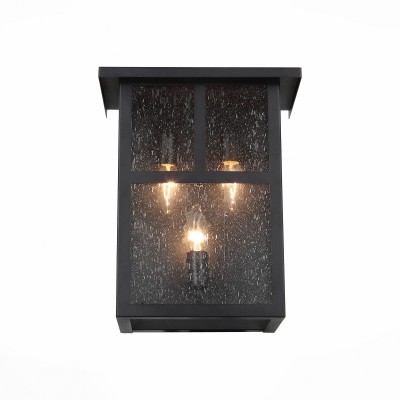 Уличный настенный светильник St luce SL079.401.03 Уличный настенный светильник St luce SL079.401.03Настенные<br>Уличные светильники коллекции Glazgo выглядят просто и стильно. Они немного напоминают уютные окошечки загородного дома. Металлическое основание окрашено в цвет темного кофе. Плафон выполнен из кракелированного стекла, что придает ему загадочности,а рассеиваемый свет делает мягким и комфортным. Простые геометрические формы, сдержанный классический цвет делают светильник образцом элегантного вкуса. Модель имеет высокий уровень IP защиты от влаги и пыли.<br><br>Крепление: планка<br>Тип лампы: накаливания / энергосбережения / LED-светодиодная<br>Тип цоколя: E14<br>Цвет арматуры: венге<br>Количество ламп: 3<br>Ширина, мм: 305<br>Расстояние от стены, мм: 119<br>Высота, мм: 348<br>Поверхность арматуры: матовая<br>Оттенок (цвет): коричневый<br>MAX мощность ламп, Вт: 60