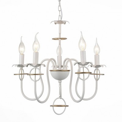 Светильник St Luce SL156.503.05 Светильник St Luce SL156.503.05Подвесные<br>Если Вы настроены купить светильник модели SL15650305, то обратите внимание: Модели коллекции Purita гармонично впишутся в современный интерьер в неоклассическом стиле, стиле гранж или кантри. Изящные металлические основания люстр окрашены белой краской и патинированы золотом. Лёгкость и лаконичность этих люстр привнесут в помещение атмосферу душевности и уюта.<br><br>Установка на натяжной потолок: Да<br>S освещ. до, м2: 10<br>Тип цоколя: E14<br>Количество ламп: 5<br>MAX мощность ламп, Вт: 40<br>Диаметр, мм мм: 500<br>Высота, мм: 450 - 880