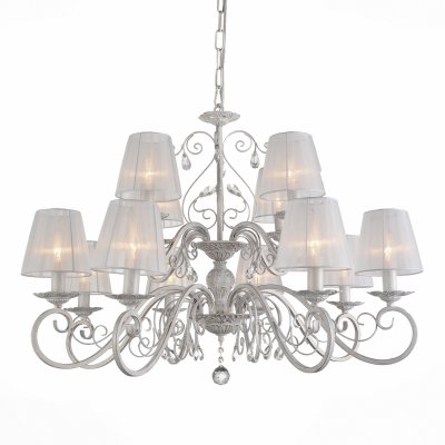 Светильник St Luce SL157.503.12 Светильник St Luce SL157.503.12Подвесные<br>Если Вы настроены купить светильник модели SL15750312, то обратите внимание: Сочетая великолепный декор, выдержанный стиль, мягкую цветовую гамму, светильники коллекции Sonata станут лучшим украшением просторной гостиной, спальни, кабинета, элитного гостиничного номера, оформленного в легком классическом стиле.Изящная форма металлического основания, окрашенного в античный белый цвет ,прекрасно сочетается с нежными тканевыми плафонами белого цвета. Элегантность и романтичность образа моделей Sonata привнесут в интерьер гармонию и уют, роскошь и, одновременно, легкость.<br><br>Установка на натяжной потолок: Да<br>S освещ. до, м2: 24<br>Тип лампы: Накаливания / энергосбережения / светодиодная<br>Тип цоколя: E14<br>Количество ламп: 12<br>MAX мощность ламп, Вт: 40<br>Диаметр, мм мм: 900<br>Высота, мм: 660 - 1160