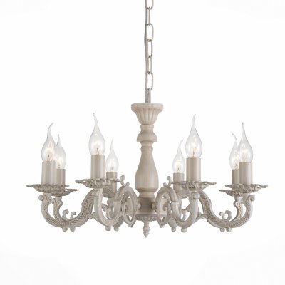 Светильник St Luce SL161.703.08 Светильник St Luce SL161.703.08Подвесные<br>Если Вы настроены купить светильник модели SL16170308, то обратите внимание: Коллекция светильников Genere - это торжество и роскошь античных мотивов в современном интерьере. Металлическое основание этих люстр уже само по себе является произведением искусства. Резные детали, элегантные завитки, массивные подсвечники - все эти элементы выглядят празднично и эффектно. А покрытие металла основания матовой краской цвета слоновой кости добавляет эстетичности и торжественности самому светильнику и интерьеру зала, кабинета, холла, которые он украсит.<br><br>Установка на натяжной потолок: Да<br>S освещ. до, м2: 16<br>Тип лампы: Накаливания / энергосбережения / светодиодная<br>Тип цоколя: E14<br>Количество ламп: 8<br>MAX мощность ламп, Вт: 40<br>Диаметр, мм мм: 550<br>Высота, мм: 350 - 810
