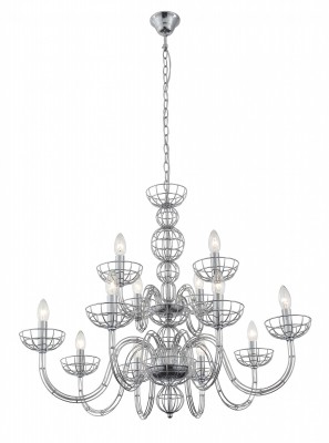 Светильник St luce SL165.103.12 Светильник St luce SL165.103.12Подвесные<br>Касаемо коллекции модели St luce SL165.103.12 хотелось бы отметить основные моменты: Необычная дизайнерская задумка выражена в хитросплетении металлической конструкции люстр коллекции Manic. Напоминающий собой сложное плетение тонкой металлической паутины, светильник идеально впишется в современный интерьер, где акцент делается на нестандартных, ярких деталях.<br><br>Установка на натяжной потолок: Да<br>S освещ. до, м2: 24<br>Крепление: Крюк<br>Тип лампы: накаливания / энергосбережения / LED-светодиодная<br>Тип цоколя: E14<br>Количество ламп: 12<br>MAX мощность ламп, Вт: 40<br>Диаметр, мм мм: 702<br>Высота, мм: 878<br>Поверхность арматуры: глянцевая<br>Цвет арматуры: серебристый