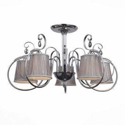 Светильник St Luce SL177.102.05 Светильник St Luce SL177.102.05Потолочные<br>Если Вы настроены купить светильник модели SL17710205, то обратите внимание: Люстры коллекции Azzurroсочетают классические традиции и черты современных стилистических направлений. Изящное металлическое основание светильников окрашено в цвет хрома. Мягкие складки ткани-плиссе классических абажуров сохраняют строгость, при том , что создают уют и ощущение умиротворённости. Особый шик этим моделям добавляют подвески, которые закреплены на тонких, изящно выгнутых металлических прутьях. Кристаллы серого хромированного оттенка гармонично дополняют образ моделей Azzurro. Люстры коллекции Azzurro создают уют и настроение в помещении , добавляют разноуровневый свет, мягко ниспадающий из-под абажура.<br><br>Установка на натяжной потолок: Да<br>S освещ. до, м2: 10<br>Тип цоколя: E14<br>Количество ламп: 5<br>MAX мощность ламп, Вт: 40<br>Диаметр, мм мм: 740<br>Высота, мм: 410