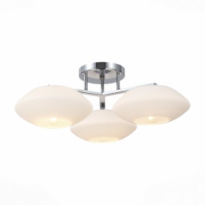 Светильник St Luce SL180.102.03 Светильник St Luce SL180.102.03Потолочные<br>Если Вы настроены купить светильник модели SL18010203, то обратите внимание: Светильники из коллекции Liscio- современный эффектный вариант освещения для любого интерьера. Подобно небесным фонарикам, зажигаются они под потолком. Хромированное металлическое основание модно, ярко и стильно. Плафоны выполнены из белого матового стекла, приглушают и мягко рассеивают свет. Люстры коллекции Luscio создают в интерьере атмосферу приватности и уюта .<br><br>Установка на натяжной потолок: Да<br>S освещ. до, м2: 9<br>Тип лампы: Накаливания / энергосбережения / светодиодная<br>Тип цоколя: E27<br>Количество ламп: 3<br>MAX мощность ламп, Вт: 60<br>Диаметр, мм мм: 620<br>Высота, мм: 200