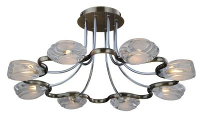 Светильник потолочный St luce SL197.132.08 Светильник потолочный St luce SL197.132.08Архив<br>Компания «Светодом» предлагает широкий ассортимент люстр от известных производителей. Представленные в нашем каталоге товары выполнены из современных материалов и обладают отличным качеством. Благодаря широкому ассортименту Вы сможете найти у нас люстру под любой интерьер. Мы предлагаем как классические варианты, так и современные модели, отличающиеся лаконичностью и простотой форм. Стильная люстра St luce SL197.132.08 станет украшением любого дома. Эта модель от известного производителя не оставит равнодушным ценителей красивых и оригинальных предметов интерьера. Люстра St luce SL197.132.08 обеспечит равномерное распределение света по всей комнате. При выборе обратите внимание на характеристики, позволяющие приобрести наиболее подходящую модель. Купить понравившуюся люстру по доступной цене Вы можете в интернет-магазине «Светодом». Мы предлагаем доставку не только по Москве и Екатеринбурге, но и по всей России.<br><br>Установка на натяжной потолок: Да<br>S освещ. до, м2: 21<br>Крепление: Планка<br>Тип лампы: галогенная / LED-светодиодная<br>Тип цоколя: G9<br>Количество ламп: 8<br>Ширина, мм: 590<br>MAX мощность ламп, Вт: 40<br>Длина, мм: 590<br>Высота, мм: 270<br>Оттенок (цвет): Хром-Бронза<br>Цвет арматуры: серебристый