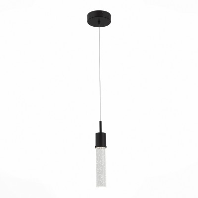 Светильник подвесной St luce SL215.403.01 Светильник подвесной St luce SL215.403.01Одиночные<br>Роскошная люстра коллекции Fase выполнена в современной концептуальной манере. Многочисленные подвесы, ниспадающие с круглого металлического основания цвета анодированной бронзы, производят яркое впечатление. Плафоны выполнены из рифленого или гладкого цилиндрического стекла , прозрачные или цвета шампань . Источник света-лампы LED. Эффектный облик люстр Fase совместим с разными интерьерными решениями, от авангарда до футуризм. Эти светильники могут придать окружающей обстановке оригинальную эстетику, присущую интерьерным направлениям начала XX века и современности, они актуальны для самых разнообразных жилых и коммерческих помещений, общественных и административных пространств.<br><br>Цветовая t, К: 4000<br>Тип лампы: LED - светодиодная<br>Тип цоколя: LED<br>Цвет арматуры: черный<br>Диаметр, мм мм: 120<br>Высота, мм: 1200<br>MAX мощность ламп, Вт: 3