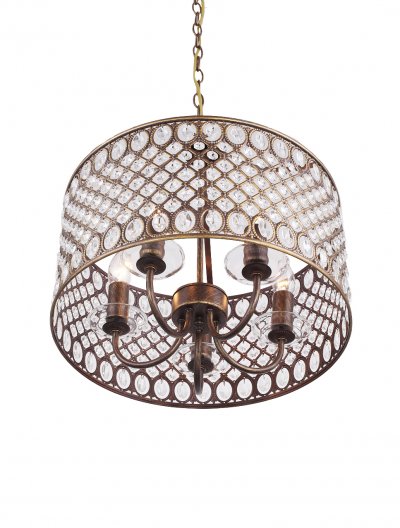 Люстра подвесная St luce SL241.203.05 Люстра подвесная St luce SL241.203.05Архив<br>Если Вы настроены купить светильник модели SL24120305, то обратите внимание: Светильники коллекции Gabriela созданы дизайнерами для просторных роскошных помещений в стиле кантри. Подвесные люстры предназначены для интерьеров столовых, гостиных, ресторанов. Состаренный цвет античной бронзы оснований гармонирует с прозрачным хрусталём и стеклом плафонов. Модели коллекции Gabriela привнесут в пространство помещений ощущение роскоши и комфорта.<br><br>Установка на натяжной потолок: Да<br>S освещ. до, м2: 15<br>Крепление: Крюк<br>Тип лампы: накаливания / энергосбережения / LED-светодиодная<br>Тип цоколя: E14<br>Количество ламп: 5<br>MAX мощность ламп, Вт: 60<br>Диаметр, мм мм: 435<br>Высота, мм: 490<br>Поверхность арматуры: матовая<br>Цвет арматуры: бронзовый