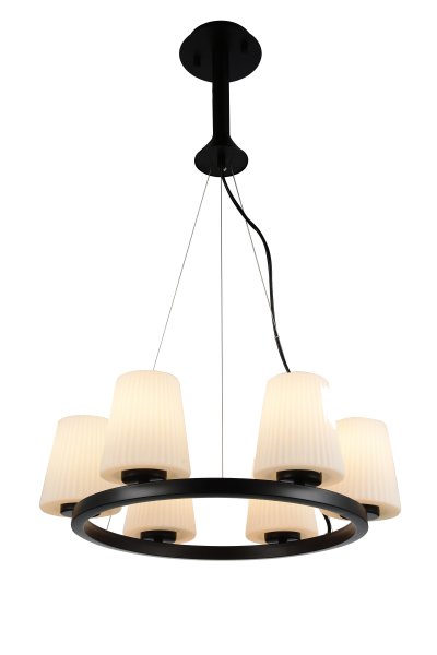 Люстра подвесная St luce SL256.403.06 Люстра подвесная St luce SL256.403.06Архив<br>Если Вы настроены купить светильник модели SL25640306, то обратите внимание: <br>Изысканная лаконичность и сдержанная красота люстр Vechio воплощает стиль кантри. Аскетичная строгость металлического основания, окрашенного в чёрный цвет, дополняется мягкой выразительностью плафонов из белого матового стекла. Эти светильники подойдут для каминной зоны загородного дома, кухни, гостиной, кабинета, создадут атмосферу уюта и старины.<br><br>Установка на натяжной потолок: Да<br>S освещ. до, м2: 18<br>Крепление: Планка<br>Тип лампы: накаливания / энергосбережения / LED-светодиодная<br>Тип цоколя: E27<br>Количество ламп: 6<br>MAX мощность ламп, Вт: 60<br>Диаметр, мм мм: 420<br>Высота, мм: 500<br>Поверхность арматуры: матовая<br>Цвет арматуры: Черный
