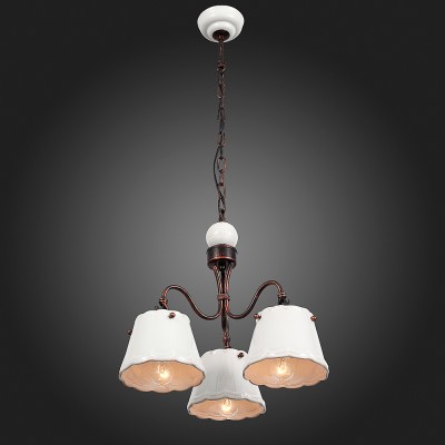 Люстра подвесная St luce SL259.503.03 Люстра подвесная St luce SL259.503.03Подвесные<br>Если Вы настроены купить светильник модели SL25950303, то обратите внимание: Строгая и элегантная классика, торжество простых форм – все это в коллекции светильников Famiglia. Строго и, в то же время ,уютно выглядят эти люстры в интерьере загородного дома или городской квартиры , оформленных в стиле гранж или прованс. Главной «изюминкой» коллекции стала игра на контрасте мягкого пастельного тона абажура и насыщенного коричневого, выбранного для всех металлических поверхностей. В светильниках используются лампы накаливания, которые помогают еще больше наполнить атмосферу теплом и комфортом.<br><br>Установка на натяжной потолок: Да<br>S освещ. до, м2: 6<br>Тип лампы: Накаливания / энергосбережения / светодиодная<br>Тип цоколя: E14<br>Количество ламп: 3<br>MAX мощность ламп, Вт: 40<br>Диаметр, мм мм: 390<br>Высота, мм: 1000