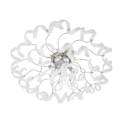 Люстра потолочная St luce SL452.502.09 Segreto Люстра потолочная St luce SL452.502.09 SegretoПотолочные<br>Касаемо коллекции модели St luce SL452.502.09 хотелось бы отметить основные моменты: Светильники коллекции Segreto -настоящие произведения из художественного стекла и металла. Изящество волнообразных завиток из стекла белого или красного цвета, блеск хромированного металла, точно рассчитанная роскошь- композиция из которой и складывается внешний вид этих моделей. Светильники коллекции Segreto украсят интерьер спальни, гостиной,холла, их также можно использовать для оформления ресторанов, гостиниц с интерьером в стиле модерн, минимализм или хай - тек.<br><br>Установка на натяжной потолок: Да<br>S освещ. до, м2: 18<br>Крепление: Планка<br>Тип лампы: галогенная / LED-светодиодная<br>Тип цоколя: G9<br>Количество ламп: 9<br>MAX мощность ламп, Вт: 40<br>Диаметр, мм мм: 850<br>Высота, мм: 250<br>Поверхность арматуры: глянцевая<br>Оттенок (цвет): белый<br>Цвет арматуры: серебристый