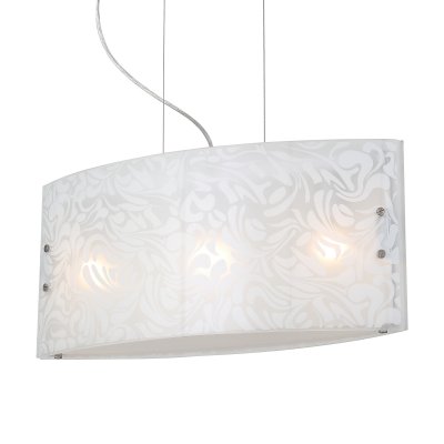 Светильник подвесной St luce SL475.503.03 Светильник подвесной St luce SL475.503.03Тройные<br>Если Вы настроены купить светильник модели SL47550303, то обратите внимание: Люстры коллекции Lista воплощают динамичность и простоту интерьеров ХХ1 века. Плафон из белого матового стекла с изящным узором и металлическое основание цвета хром - элегантная простота, никаких декоративных излишеств. Светилники Lista подойдут для помещения, оформленного в стиле хай тек, модерн, фьюжн.<br><br>S освещ. до, м2: 9<br>Крепление: на планку<br>Тип лампы: накаливания / энергосбережения / LED-светодиодная<br>Тип цоколя: E27<br>Количество ламп: 3<br>Ширина, мм: 180<br>MAX мощность ламп, Вт: 60<br>Длина цепи/провода, мм: 1200<br>Длина, мм: 600<br>Высота, мм: 270<br>Поверхность арматуры: глянцевая<br>Оттенок (цвет): белый с узором<br>Цвет арматуры: серебристый хром