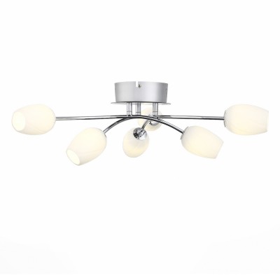 Светильник St luce SL478.102.06 Светильник St luce SL478.102.06Потолочные<br>Если Вы настроены купить светильник модели SL47810206, то обратите внимание: Светильники коллекции Luna- это классический, нежный акцент в интерьере современных квартир. Белые стеклянные плафоны, в форме бутонов, в сочетании с блеском хромированного металлического основания заряжают пространство энергией и оптимизмом. Модели Luna - это прекрасное решение для освещения гостиной, спальни или детской комнаты. В этих светильниках используются современные LED лампы.<br><br>Установка на натяжной потолок: Да<br>S освещ. до, м2: 7<br>Цветовая t, К: 4000<br>Тип лампы: LED<br>Тип цоколя: LED<br>Количество ламп: 6<br>MAX мощность ламп, Вт: 3<br>Диаметр, мм мм: 615<br>Высота, мм: 155