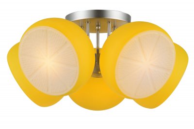 Люстра потолочная St luce SL482.902.05 Arancio Люстра потолочная St luce SL482.902.05 ArancioПотолочные<br>Если Вы настроены купить светильник модели SL48290205, то обратите внимание: Светильники коллекции Arancio- это яркий сочный акцент в интерьере современных квартир. Насыщенные цвета стеклянных плафонов в сочетании с блеском хромированного металлического основания заряжают пространство энергией и оптимизмом. Модели Arancio - это прекрасное решение для освещения гостиной, спальни или детской комнаты.<br><br>Установка на натяжной потолок: Да<br>S освещ. до, м2: 10<br>Крепление: Планка<br>Тип лампы: накаливания / энергосбережения / LED-светодиодная<br>Тип цоколя: E27<br>Количество ламп: 5<br>MAX мощность ламп, Вт: 40<br>Диаметр, мм мм: 560<br>Высота, мм: 290<br>Поверхность арматуры: матовая<br>Цвет арматуры: серебристый