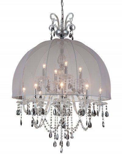 Люстра подвесная St luce SL647.143.12 Люстра подвесная St luce SL647.143.12Подвесные<br>Если Вы настроены купить светильник модели SL64714312, то обратите внимание: Идея сочетания классической формы и простоты конструктивизма отразилась в люстрах коллекции Dego , созданных для современных урбанистических стилей интерьера: арт- деко, постмодерна , контемпорари. Элегантные свечи на металлическом хромированном основании с хрустальными чашами и подвесками из прозрачного и цветного хрусталя декорированы текстильным абажуром. Люстры коллекции Dego- это сочетание роскошных переливов, нестандартных форм и оригинальной цветовой гаммы.<br><br>Установка на натяжной потолок: Да<br>S освещ. до, м2: 24<br>Крепление: Крюк<br>Тип лампы: накаливания / энергосбережения / LED-светодиодная<br>Тип цоколя: E14<br>Цвет арматуры: серебристый<br>Количество ламп: 12<br>Диаметр, мм мм: 800<br>Высота, мм: 950<br>Поверхность арматуры: глянцевая<br>MAX мощность ламп, Вт: 40