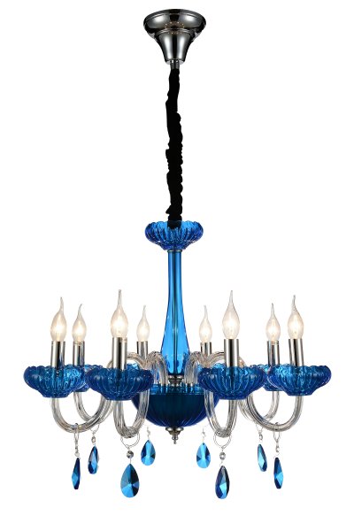 Люстра подвесная St luce SL653.803.08 Lazuli Люстра подвесная St luce SL653.803.08 LazuliПодвесные<br>Касаемо коллекции модели St luce SL653.803.08 хотелось бы отметить основные моменты: Разнообразит обстановку, придать ей нарядный и торжественно вид смогут люстры из коллекции Lazuli. Основание выполнено из металла с покрытием хром. Благородный блистающий цвет хрома гармонично сочетается с декоративными элементами из голубого, пурпурного хрустального стекла и с хрусталём цвета шампань. Это яркое сочетание создает эффектную стилистическую композицию. <br>Люстры и бра коллекции Lazuli идеально подойдут для столовых, гостиных и спальных комнат.<br><br>Установка на натяжной потолок: Да<br>S освещ. до, м2: 16<br>Крепление: Крюк<br>Тип лампы: накаливания / энергосбережения / LED-светодиодная<br>Тип цоколя: E14<br>Количество ламп: 8<br>MAX мощность ламп, Вт: 40<br>Диаметр, мм мм: 520<br>Высота, мм: 780<br>Поверхность арматуры: глянцевая<br>Цвет арматуры: серебристый