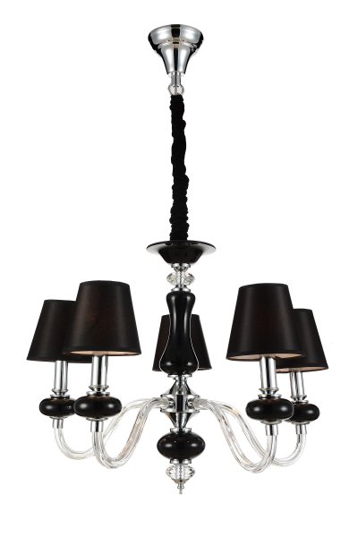 Люстра подвесная St luce SL654.403.05 Lume Люстра подвесная St luce SL654.403.05 LumeПодвесные<br>Касаемо коллекции модели St luce SL654.403.05 хотелось бы отметить основные моменты: Люстры и бра коллекции Lume приятно осветит пространство зала, спальни или гостиной, оформленных в стиле модерн или эклектика. Современный элегантный образ светильников состоит из текстильного абажура с гламурным отблеск и металлического хромированного основания, декорированного элементами из белого и черного хрусталя. <br>Комфортное свечение люстр коллекции Lume окутает пространство теплотой и уютом, где можно хорошо отдохнуть и насладиться душевной атмосферой.<br><br>Установка на натяжной потолок: Да<br>S освещ. до, м2: 10<br>Крепление: Крюк<br>Тип лампы: накаливания / энергосбережения / LED-светодиодная<br>Тип цоколя: E14<br>Количество ламп: 5<br>MAX мощность ламп, Вт: 40<br>Диаметр, мм мм: 580<br>Высота, мм: 460<br>Поверхность арматуры: глянцевая<br>Цвет арматуры: серебристый
