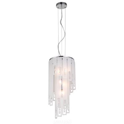 Светильник подвесной St luce SL658.503.05 Cascata Светильник подвесной St luce SL658.503.05 CascataПодвесные<br>Касаемо коллекции модели St luce SL658.503.05 хотелось бы отметить основные моменты: Роскошный водопад из хрустальных подвесок, переливающийся всеми цветами радуги, станет центром внимания и придаст помещению престижный вид. Основания светильников коллекции Cascata выполнены из хромированного металла и гирлянд из хрусталя. <br>Эти светильники украсят торжественно залы, гостиные и элитные резиденции с высокими потолками. Модели из коллекции Cascata великолепные, роскошные, впечатляющие.<br><br>Установка на натяжной потолок: Да<br>S освещ. до, м2: 10<br>Крепление: Планка<br>Тип лампы: накаливания / энергосбережения / LED-светодиодная<br>Тип цоколя: E14<br>Количество ламп: 5<br>MAX мощность ламп, Вт: 40<br>Диаметр, мм мм: 260<br>Длина цепи/провода, мм: 1200<br>Высота, мм: 530<br>Поверхность арматуры: глянцевая<br>Оттенок (цвет): белый, прозрачный<br>Цвет арматуры: серебристый