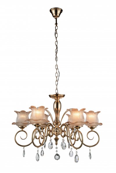 Люстра подвесная St luce SL668.203.06 Lussuoso Люстра подвесная St luce SL668.203.06 LussuosoПодвесные<br>Если Вы настроены купить светильник модели SL66820306, то обратите внимание: Элегантная роскошь присуща светильникам коллекции Pianta. Основание моделей выполнено из металла цвета французского золота, что придает им особую аристократичность. Люстры украшены декоративными подвесками из прозрачного хрусталя. Плафоны выполнены в форме цветочных бутонов из стекла. Эти светильники станут прекрасным дополнением интерьеров спальни, зала, гостиной в современном классическом стиле или в стиле модерн.<br><br>Установка на натяжной потолок: Да<br>S освещ. до, м2: 12<br>Крепление: Крюк<br>Тип лампы: накаливания / энергосбережения / LED-светодиодная<br>Тип цоколя: E14<br>Количество ламп: 6<br>MAX мощность ламп, Вт: 40<br>Диаметр, мм мм: 670<br>Высота, мм: 440<br>Поверхность арматуры: глянцевая<br>Цвет арматуры: Золотой