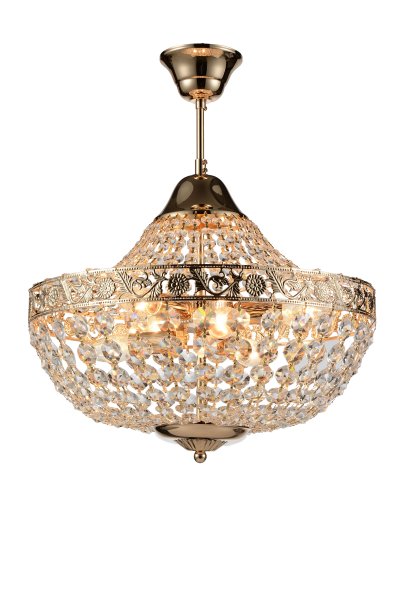 Люстра подвесная St luce SL669.203.06 Anticato Люстра подвесная St luce SL669.203.06 AnticatoПодвесные<br>Если Вы настроены купить светильник модели SL66920306, то обратите внимание: С тех пор как античные мастера творили свои шедевры, прошла не одна сотня лет. Но и сегодня мы воспринимаем классику как образец красоты и утонченность стиля, в том числе и в интерьере.Светильники коллекции Anticato выдержаны в лучших канона классической стиля, при этом обладают собственной индивидуальностью и изяществом. Основания моделей выполнены из металла цвета французского или черного золота. Подвески из прозрачного хрусталя создают сияющей мерцание и игру света.<br><br>Установка на натяжной потолок: Да<br>S освещ. до, м2: 12<br>Крепление: Крюк<br>Тип лампы: накаливания / энергосбережения / LED-светодиодная<br>Тип цоколя: E14<br>Количество ламп: 6<br>MAX мощность ламп, Вт: 40<br>Диаметр, мм мм: 420<br>Высота, мм: 380<br>Поверхность арматуры: глянцевая<br>Цвет арматуры: Золотой