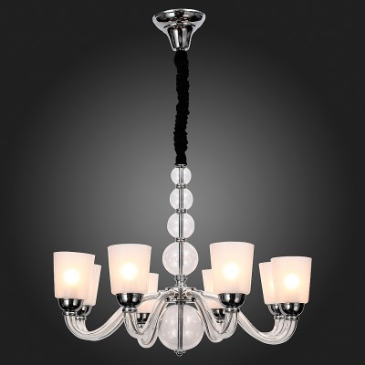 Люстра подвесная St luce SL681.103.08 Люстра подвесная St luce SL681.103.08Подвесные<br>Если Вы настроены купить светильник модели SL68110308, то обратите внимание: Светильники коллекции Signora – изящные модели, которые интересны тонким сочетанием глянца и матовости, сияющего металла и нежной белизны плафонов. Эти модели гармонично впишутся в спальню, гостиную, холл, столовую . Нежное облако света, исходящее от люстры, создаст удивительную атмосферу праздника и гармонии. Особый шик силуэту люстр придают прозрачные стеклянные выдувные элементы основания . Signora станет достойным украшением городской квартиры или загородного дома, в дизайне которых роскошь, функциональность и современная эстетика являются приоритетными понятиями.<br><br>Установка на натяжной потолок: Да<br>S освещ. до, м2: 16<br>Тип лампы: Накаливания / энергосбережения / светодиодная<br>Тип цоколя: E14<br>Количество ламп: 8<br>MAX мощность ламп, Вт: 40<br>Диаметр, мм мм: 630<br>Высота, мм: 480 - 1250