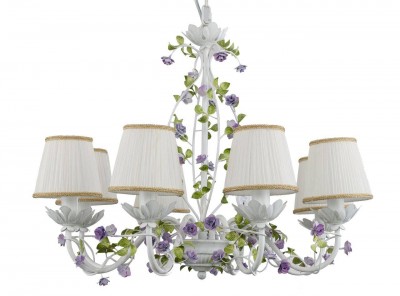 Люстра подвесная St luce SL695.503.08 Fiori Люстра подвесная St luce SL695.503.08 FioriПодвесные<br>Касаемо коллекции модели St luce SL695.503.08 хотелось бы отметить основные моменты: Люстры коллекции Fiori, выполненные в стиле флористика, станут ярким акцентом в интерьере гостиной, зала или спальни, оформленных в стиле прованс или гранж. Арматура светильников и декоративные элементы изготовлены из металла, текстильные плафоны мягко рассеивают свет. За счет съемных плафонов можно менять внешний вид люстр и бра.<br><br>Установка на натяжной потолок: Да<br>S освещ. до, м2: 24<br>Крепление: Крюк<br>Тип лампы: накаливания / энергосбережения / LED-светодиодная<br>Тип цоколя: E14<br>Количество ламп: 8<br>MAX мощность ламп, Вт: 60<br>Диаметр, мм мм: 630<br>Высота, мм: 700<br>Поверхность арматуры: матовая<br>Цвет арматуры: белый с золотистой патиной