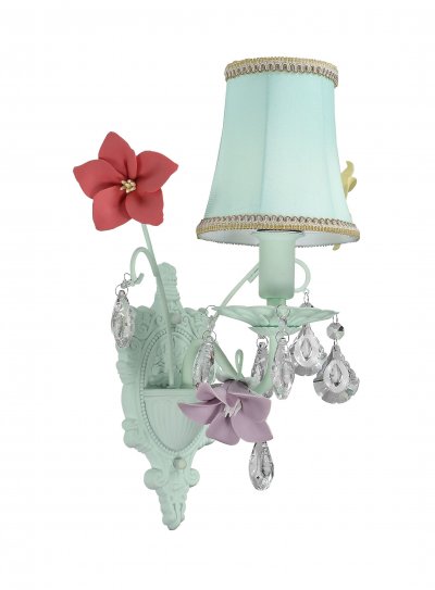 Светильник настенный бра St luce SL700.901.01 Prato Светильник настенный бра St luce SL700.901.01 PratoФлористика<br>Касаемо коллекции модели St luce SL700.901.01 хотелось бы отметить основные моменты: Люстры серии Prato круглый год будут напоминать о прекрасном лете, вносить свежесть и хорошее настроение в интерьер квартиры или загородного дома. Металлическое основание окрашено в нежный светлозеленый цвет. Декоративные элементы выполнены из металла в виде цветков франжипани и окрашены вручную. Текстильные плафоны мягко рассеивают свет. Люстра украшена хрустальными подвесами.<br><br>Крепление: планка<br>Тип лампы: накаливания / энергосбережения / LED-светодиодная<br>Тип цоколя: E14<br>Количество ламп: 1<br>Ширина, мм: 200<br>MAX мощность ламп, Вт: 60<br>Расстояние от стены, мм: 210<br>Высота, мм: 300<br>Поверхность арматуры: матовая<br>Цвет арматуры: зеленый