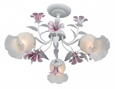 Люстра потолочная St luce SL701.503.03 Brocca Люстра потолочная St luce SL701.503.03 BroccaПотолочные<br>Касаемо коллекции модели St luce SL701.503.03 хотелось бы отметить основные моменты: Люстры и бра серии Brocca-это прекрасное украшение интерьера залла, холла, прихожей, спальни. Нежные, светло-розовые цветы придают светильнику легкий романтичный облик. Основание и декоративные элементы светильника выполнены из металла. Плафоны выполнены из белого матового стекла с мраморным узором.<br><br>Установка на натяжной потолок: Да<br>S освещ. до, м2: 9<br>Крепление: Планка<br>Тип лампы: накаливания / энергосбережения / LED-светодиодная<br>Тип цоколя: E27<br>Количество ламп: 3<br>MAX мощность ламп, Вт: 60<br>Диаметр, мм мм: 640<br>Высота, мм: 440<br>Поверхность арматуры: матовая<br>Цвет арматуры: белый