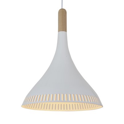 Светильник подвесной St luce SL710.503.01 Светильник подвесной St luce SL710.503.01Одиночные<br>Если Вы настроены купить светильник модели SL71050301, то обратите внимание: Мягкий свет моделей коллекции Agilita создаст уют даже в небольшом пространстве . Урбанистический лаконичный дизайн люстр, не перегруженный лишними деталями, сможет стать ярким акцентом интерьера спальни, прихожей или рабочего кабинета.. Металлический плафон черного или белого цвета в сочетании с деревянной арматурой смотрится очень стильно и современно. Дизайнеры воплотили в светильниках коллекции Agilita модные тенденции, комбинируя различные материалы и сочетая красоту с практичностью.<br><br>S освещ. до, м2: 3<br>Крепление: на планку<br>Тип лампы: накаливания / энергосбережения / LED-светодиодная<br>Тип цоколя: E27<br>Количество ламп: 1<br>MAX мощность ламп, Вт: 60<br>Диаметр, мм мм: 300<br>Длина цепи/провода, мм: 1100<br>Высота, мм: 400<br>Поверхность арматуры: матовая<br>Оттенок (цвет): белый<br>Цвет арматуры: деревянный светлый