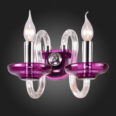 Светильник настенный бра St luce SL757.801.02 Светильник настенный бра St luce SL757.801.02Современные<br>Если Вы настроены купить светильник модели SL75780102, то обратите внимание: Разнообразить обстановку, придать ей нарядный и торжественно вид смогут люстры из коллекции Ninfa. Основание выполнено из металла с покрытием хром. Благородный блистающий цвет хрома гармонично сочетается с декоративными элементами из прозрачного и пурпурного хрустального стекла. Это яркое сочетание создает эффектную стилистическую композицию. <br>Люстры и бра коллекции Ninfa идеально подойдут для столовых, гостиных и спальных комнат.<br><br>Тип лампы: Накаливания / энергосбережения / светодиодная<br>Тип цоколя: E14<br>Количество ламп: 2<br>Ширина, мм: 450<br>MAX мощность ламп, Вт: 40<br>Расстояние от стены, мм: 200<br>Высота, мм: 150