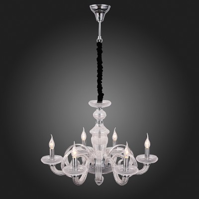 Люстра подвесная St luce SL786.103.06 Люстра подвесная St luce SL786.103.06Подвесные<br>Если Вы настроены купить светильник модели SL78610306, то обратите внимание: Роскошная люстра коллекции Norina - воплощение элегантной классической красоты. Металлическое основание цвета хром и прозрачное выдувное стекло создают гармоничный дуэт . Крупная ценральная чаша также выполненная из прозрачного выдувного стекла, плавно переходит в изогнутые стеклянные рожки. Свечи – источники света, удачно подчеркнуты красивыми розетками из стекла. Люстра станет прекрасным украшением классического интерьера.<br><br>Установка на натяжной потолок: Да<br>S освещ. до, м2: 12<br>Тип лампы: Накаливания / энергосбережения / светодиодная<br>Тип цоколя: E14<br>Количество ламп: 6<br>MAX мощность ламп, Вт: 40<br>Диаметр, мм мм: 720<br>Высота, мм: 530 - 1200