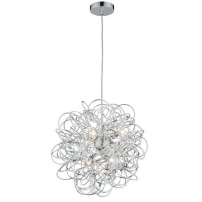 Люстра подвесная St luce SL787.103.06 Люстра подвесная St luce SL787.103.06Подвесные<br>Если Вы настроены купить светильник модели SL78710306, то обратите внимание: Если нужен яркий и стильный элемент в современном техно-интерьере, то потрясающая люстра Merulo - именно то, что требуется. Сам светильник- это фактически металлическая нить золотого цвета или цвета хром, скрученная в многочисленные петли, образующие клубок. Свет, исходящий от галогеновых лампочек, многократно отражается от глянцевой поверхности металла, создавая неповторимую живую игру в освещаемом пространстве. Запоминающийся образ светильников Merulo идеально подойдет к таким стилям интерьера, как минимализм, хай-тек, конструктивизм.<br><br>Установка на натяжной потолок: Да<br>S освещ. до, м2: 8<br>Крепление: Планка<br>Тип лампы: галогенная / LED-светодиодная<br>Тип цоколя: G9<br>Цвет арматуры: серебристый<br>Количество ламп: 6<br>Диаметр, мм мм: 500<br>Высота, мм: 450<br>Поверхность арматуры: глянцевая<br>MAX мощность ламп, Вт: 28