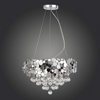 Люстра подвесная St luce SL790.103.09 Люстра подвесная St luce SL790.103.09Подвесные<br>Если Вы настроены купить светильник модели SL79010309, то обратите внимание: Люстры серии Filetto роскошны и элегантны, как многие декоративные вещи эпохи арт-деко и модерн. Основание и абажур светильников выполнены из металла хромированного, белого или черного цвета. Ажурность абажура достигнута за счет лазерной резки металла. Из-под абажура спускаются многочисленные хрустальные подвесы, переливы которых завораживают.<br><br>Установка на натяжной потолок: Да<br>S освещ. до, м2: 13<br>Тип лампы: галогенная/LED<br>Тип цоколя: G9<br>Количество ламп: 9<br>MAX мощность ламп, Вт: 28<br>Диаметр, мм мм: 550<br>Высота, мм: 350 - 1000