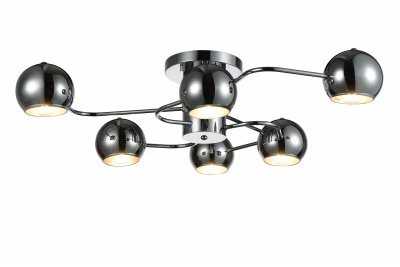 Люстра потолочная St luce SL854.102.06 Люстра потолочная St luce SL854.102.06Потолочные<br>Если Вы настроены купить светильник модели SL85410206, то обратите внимание: Коллекция Glio поражает необычным запоминающимся дизайном. Светильники идеально вписываются в современный интерьер , оформленный в стиле минимализм, техно или хай- тек. <br>Полузакрытые шарообразные абажуры создают мягкое направленное освещение.Возникает ощущение комфорта и уюта как только включаются лампочки и глянцевые поверхности хромированных или черных плафонов начинают активно отражать свет, создавая игривые блики, разлетающиеся по всем поверхностям комнаты.<br><br>Установка на натяжной потолок: Да<br>S освещ. до, м2: 12<br>Крепление: Планка<br>Тип лампы: накаливания / энергосбережения / LED-светодиодная<br>Тип цоколя: E14<br>Количество ламп: 6<br>Ширина, мм: 760<br>MAX мощность ламп, Вт: 40<br>Длина, мм: 690<br>Высота, мм: 200<br>Поверхность арматуры: глянцевая<br>Цвет арматуры: серебристый