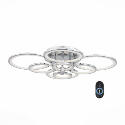 SL867.102.08 Люстра потолочная ST Luce Хром/Белый LED 8*15W SL867.102.08 Люстра потолочная ST Luce Хром/Белый LED 8*15WОжидается<br>Если Вы настроены купить светильник модели SL86710208, то обратите внимание: Люстры из серии Twiddle - находка для ценителей современных дизайнерских инноваций в интерьере. Основание светильника выполнено из металла и представленно в пяти цветах (белый, черный, хром, золото, бронза). В качестве источника освещения используется светодиодная лента, которая декорирована полупрозрачным акрилом. Данная модель оснащена пультом, с помощью которого можно регулировать яркость и цветовую температуру свечения 3000K/4100K/6000K.<br>