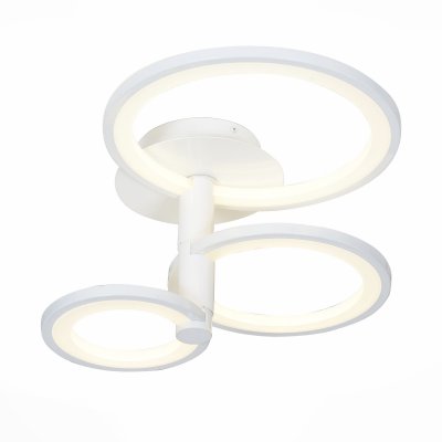 Люстра потолочная St luce SL869.502.03 Люстра потолочная St luce SL869.502.03Потолочные<br>Если Вы настроены купить светильник модели SL86950203, то обратите внимание: Люстры коллекции Ciclo- находка для ценителей современных дизайнерских инноваций в интерьере. Основание светильника выполнено из металла с покрытием белого цвета. В качестве источника освещения используется светодиодная лента, которая декорирована полупрозрачным акрилом. Модели коллекции Ciclo гармонично впишутся в современные интерьеры индустриального стиля.<br><br>Установка на натяжной потолок: Да<br>S освещ. до, м2: 1<br>Крепление: Планка<br>Цветовая t, К: CW - холодный белый 4000 К<br>Тип лампы: LED - светодиодная<br>Тип цоколя: LED<br>Количество ламп: 1<br>MAX мощность ламп, Вт: 30<br>Диаметр, мм мм: 400<br>Высота, мм: 350<br>Поверхность арматуры: матовая<br>Оттенок (цвет): белый<br>Цвет арматуры: белый