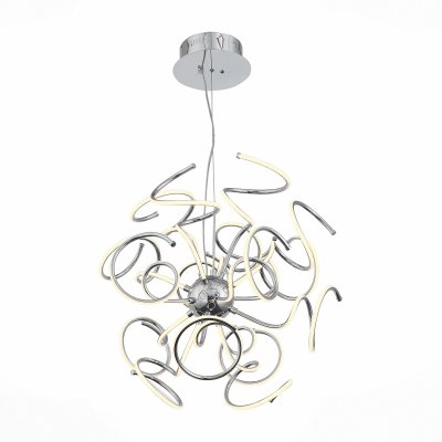 Светильник St Luce SL904.103.16 Светильник St Luce SL904.103.16Подвесные<br>Если Вы настроены купить светильник модели SL90410316, то обратите внимание: Плавные линии, мягкие изгибы, неожиданные формы - это то, что делает коллекцию светильников Exclu модной, яркой и футуристичной. Люстры из этой серии несомненно станут главным украшением интерьера, притягивающим внимание посетителей, настоящим арт-обьектом под потолком. <br>Светильники Erto подходит для больших площадей. Они объемны и в то же время легки, воздушны и элегантны. Светодиодная лента, расположенная под акриловым рассеивателем, распространяет ровное, мягкое и рассеянное свечение, без бликов и теней. Металлическое основание белого матового цвета.<br><br>Установка на натяжной потолок: Да<br>S освещ. до, м2: 24<br>Цветовая t, К: 4000<br>Тип лампы: LED<br>Тип цоколя: LED<br>MAX мощность ламп, Вт: 60<br>Диаметр, мм мм: 700<br>Высота, мм: 1500