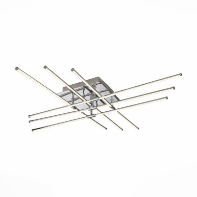 Люстра потолочная St luce SL914.102.06 Grata Люстра потолочная St luce SL914.102.06 GrataПотолочные<br>Касаемо коллекции модели St luce SL914.102.06 хотелось бы отметить основные моменты: Grata это коллекция, востребована дизайнерами, которые творят в стилях минимализм, хай тек, техно. Перекрещивающиеся в пространстве планки из хромированного металла служат основанием для источников LED, декорированы белым акрилом. Простота геометрических форм светильников Grataвыглядит оригинально и стильно.<br><br>Установка на натяжной потолок: Да<br>S освещ. до, м2: 14<br>Крепление: Планка<br>Цветовая t, К: CW - холодный белый 4000 К<br>Тип лампы: LED - светодиодная<br>Тип цоколя: LED<br>Количество ламп: 6<br>Ширина, мм: 720<br>MAX мощность ламп, Вт: 5,7<br>Длина, мм: 720<br>Высота, мм: 420<br>Поверхность арматуры: глянцевая<br>Оттенок (цвет): белый, хром<br>Цвет арматуры: серебристый