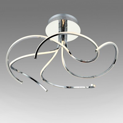 Светильник St Luce SL915.102.05 Светильник St Luce SL915.102.05Потолочные<br>Если Вы настроены купить светильник модели SL91510205, то обратите внимание: Фантазийная коллекция светильников Nimbo - это настоящая магия под потолком. Люстры этой коллекции достойно украсят интерьер, офлрмленный в стиле модерн, техно или арт- деко. Изогнутые формы и плавные линии рассеивателей напоминают щупальца осьминога. Металлическое основание окрашено в цвет хрома, а светодиодные источники закрыты матовыми пластинами из белого акрила. Модели Nimbo наполняют пространство ровным мягким светом, идеально подходят для установки на натяжных потолках – не нагревают полотно, а свет мягко отражается от тканевой поверхности.<br><br>Установка на натяжной потолок: Да<br>S освещ. до, м2: 22<br>Цветовая t, К: 4000<br>Тип лампы: LED<br>Тип цоколя: LED<br>MAX мощность ламп, Вт: 54<br>Диаметр, мм мм: 700<br>Высота, мм: 310