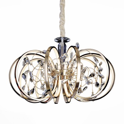 Светильник St Luce SL923.203.12 Светильник St Luce SL923.203.12Подвесные<br>Если Вы настроены купить светильник модели SL92320312, то обратите внимание: Современная роскошь выглядит именно так! Глянцевый блеск с одной стороны, с другой – матовое золото. Закольцованная форма плафона, металлическое основание,- и все это украшено россыпью хрустальных кристаллов, в которыхотражается и преломляется мягкий свет светодиодной ленты. Невероятно, но люстра,выполненная почти полносью из металла, может выглядеть нежно и элегантно. Коллекция светильников Ottavo – торжество вкуса, стиля и шика .<br><br>Установка на натяжной потолок: Да<br>S освещ. до, м2: 28<br>Цветовая t, К: 4000<br>Тип лампы: LED<br>Тип цоколя: LED<br>Количество ламп: 1<br>MAX мощность ламп, Вт: 70<br>Диаметр, мм мм: 640<br>Высота, мм: 520 - 1100