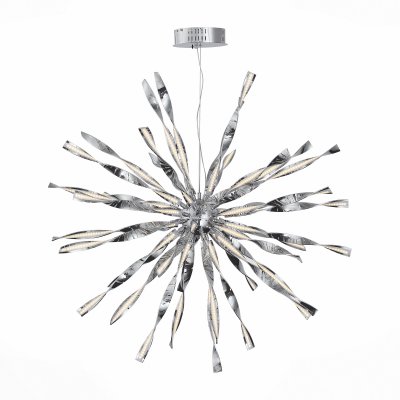 Светильник St Luce SL927.103.40 Светильник St Luce SL927.103.40Подвесные<br>Если Вы настроены купить светильник модели SL92710340, то обратите внимание: Фантазийная коллекция светильников Raggio впечатляет изяществом композиции из металла , акрила и источников LED . Загнутые в спирали разнонаправленные металлические пластины кажутся тонкими и хрупкими. Светодиоды, используемые в люстрах этой коллекции, встроены настолько изящно, что кажутся незаметными. Но, только срабатывает выключатель, как лучики света начинают играть в романтических завитках. Комната наполняется приятным мягким светом, мечтательным настроением и восторженными взглядами . Люстры коллекции Raggio становятся ярким акцентом в любом современном интерьере.<br><br>Установка на натяжной потолок: Да<br>S освещ. до, м2: 48<br>Цветовая t, К: 4000<br>Тип лампы: LED<br>Тип цоколя: LED<br>MAX мощность ламп, Вт: 120<br>Диаметр, мм мм: 1250<br>Высота, мм: 2000<br>Общая мощность, Вт: 120