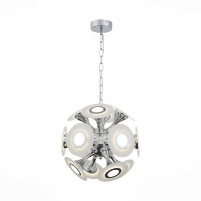 SL929.103.12 Люстра подвесная ST Luce ХромХром, Прозрачный LED 12*6W SL929.103.12 Люстра подвесная ST Luce ХромХром, Прозрачный LED 12*6WПодвесные<br>Если Вы настроены купить светильник модели SL92910312, то обратите внимание: Фантастический дизайн моделей коллекции Cornice создан для современных интерьеров, оформленных в стиле хай- тёк или техно. Металлическое основание цвета хрома удерживает акриловый диски плафонов, создающие эффект светящегося ореола вокруг светодиодных источников света. Главное преимущество этих светильников в обилии света, функциональности и компактности.<br><br>Установка на натяжной потолок: Да<br>S освещ. до, м2: 29<br>Цветовая t, К: 4000<br>Тип лампы: LED<br>MAX мощность ламп, Вт: 72<br>Диаметр, мм мм: 420<br>Высота, мм: 1200